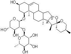 25(S)-鲁斯可皂苷元-1-O-α-L-吡喃鼠李糖基-(1→2)-β-D-吡喃木糖苷